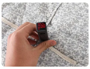Safety test showing zero fluorescent agents on quilted floral baby jacket fabric