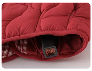 Close-up of red quilted baby fabric showing fluorescence-free test result 0.00