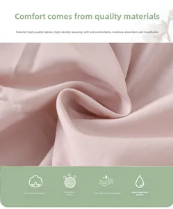 Detail of high-density soft pink cotton fabric for baby winter down jumpsuits