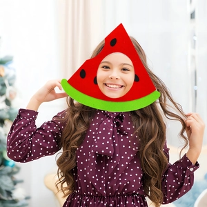 Watermelon theme felt party mask for kids birthday celebrations and photo props