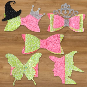 Glitter Sequin Bow Hair Clips For Girls Witch Crown Hair Accessories Party Costume Headpiece Halloween Magic Theme Hairpins Decor