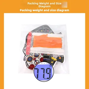 Packaged set of Day of the Dead paper skull banners with orange ribbons weighing 77.9g