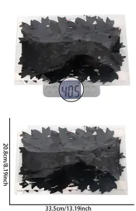 Détail de l'emballage des franges en forme de chauve-souris, dimensions 33,5x20,8 cm