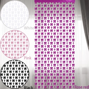 Rideau à franges rose coquette avec nœuds et étoiles pour décoration de fête d'anniversaire