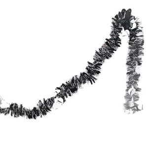 Guirlande de guirlandes noires et blanches pour fête d'Halloween et déco suspendue DIY
