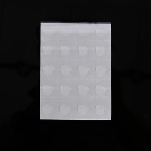 Detail of transparent double-sided glue dots for balloon and DIY party decorations