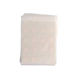 Transparent round double-sided adhesive dots for balloon party decoration in 20-count sheets