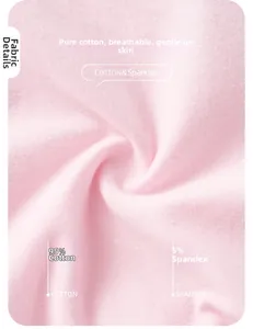Detail shot of breathable pink cotton fabric texture for women's soft athletic underwear