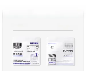 Frosted plastic zipper packaging for men's underwear with a 90-day renewal guide