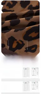 Vue macro du tissu léopard rafraîchissant avec 87% polyester et 13% élasthanne