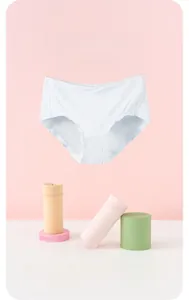Detailed view of modal fabric panties in multiple colors with high waist design