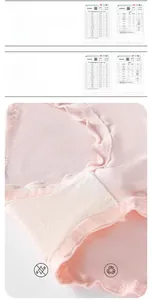 Detailed macro view of the breathable honeycomb antibacterial crotch lining on pink panties