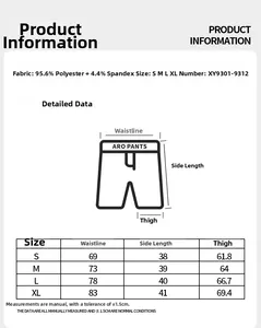 Detailed size chart for men's ice silk boxer shorts showing S to XL measurements