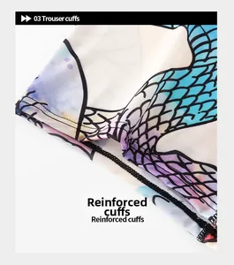 Détail des poignets renforcés sur boxers pour hommes avec motif d'écailles colorées