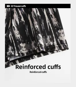 Macro shot of reinforced cuffs with camouflage print on men's breathable ice silk boxers