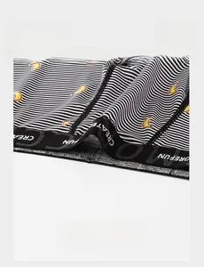 Detail of breathable striped men's boxer briefs showing elastic waistband and fabric texture