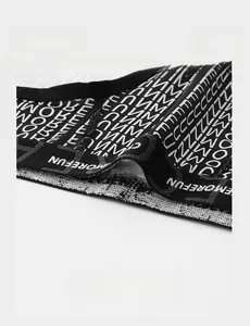 Detailed macro view of the high-elasticity waistband with Morefun letter printing