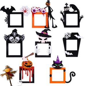 Halloween Felt Switch Sticker Pumpkin Ghost Bat Pattern Decorative Wall Sticker For Party Home Decoration
