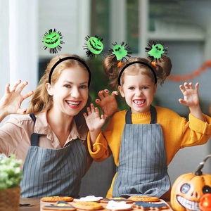 Luminous Halloween headbands with glowing pumpkin and ghost for holiday party attire