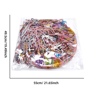 Three-tier colorful tinsel curtain decorations for kids birthday parties in 50x55cm size