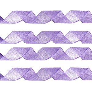 Purple mesh Easter ribbon with wired edges for festive party bows and DIY decorations
