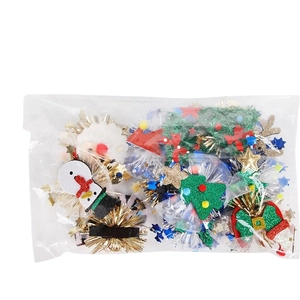 Barrettes à cheveux de Noël faites à la main avec bonhomme de neige et sapin pour les fêtes