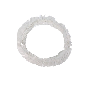 Festive white leaf garland decoration for Christmas tree or hanging holiday wall decor