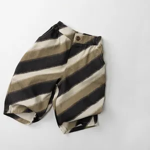 Kids Striped Pants Korean Style Cotton Loose Long Trousers For Boys Girls Soft Comfortable Casual Daily Wear Autumn Spring
