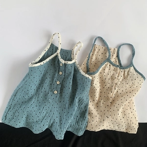 Toddler Baby Girl Summer Cotton Sleeveless Sling Romper Fashion Star Printed One-Piece Jumpsuit Breathable Casual Infant Clothes