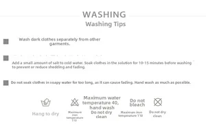 Detailed laundry care guide for toddler polka dot pants with standard washing symbols