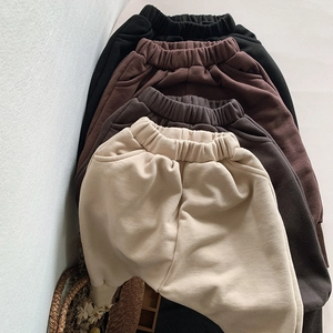Pantalon bouffant en coton pour enfant en quatre couleurs avec taille élastique souple