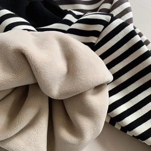 Warm polar fleece striped sweatshirt with thick fleece lining for boys and girls