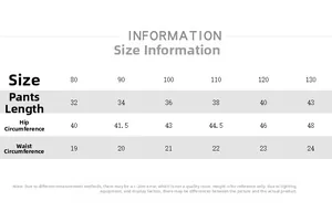 Detailed sizing chart for kids cotton shorts showing length, waist, and hip measurements