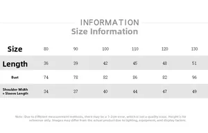 Detailed size chart for kids fleece hoodie including length, bust, and sleeve measurements