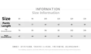 Size chart for kids cotton linen cargo shorts showing length and waist measurements