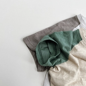 Kids cotton short sleeve raglan tees in slub knit fabric and various earth tones