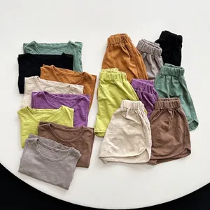 Kids bamboo cotton tank tops in 8 colors for summer, breathable unisex sleeveless tees