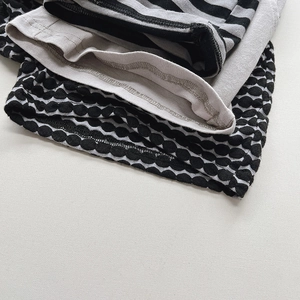Detailed macro view of children's shorts showing premium stitching and fabric texture
