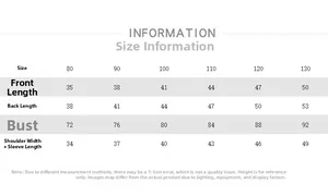 Size chart for kids' plaid fleece shirt with detailed length and bust measurements
