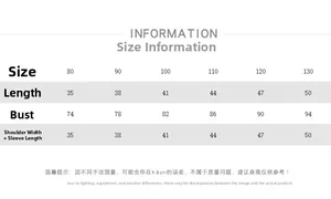 Size chart table for children's vintage jacket with detailed measurements from 80 to 130