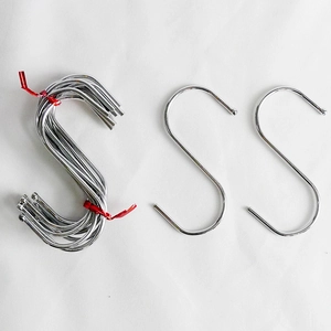 Silver S Shaped Metal Hooks Chrome Plated Steel Heavy Duty Hanging Hooks For Kitchen Bathroom Closet Home Storage Simple Hooks