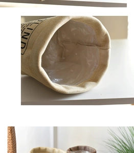 Detail shot of the Nordic plant pot cover showing waterproof inner lining and texture