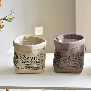 Nordic waterproof kraft paper flower pot bags in beige and brown for home decor