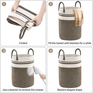Step-by-step guide to restore woven cotton storage basket shape through filling and steaming