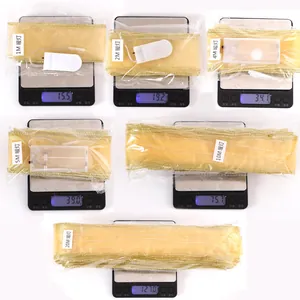 Weight measurements for gold LED Christmas ribbon lights in various length specifications