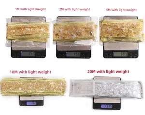 Weight specification detail of LED Christmas ribbon lights in multiple length options
