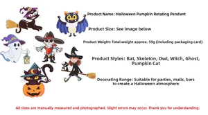 Detailed view of Halloween swirl decorations featuring spooky cartoon hanging characters