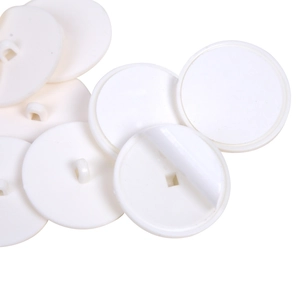 Strong ceiling adhesive hooks for festive decorations with round base and white plastic ring