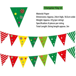 Detailed size specifications for animal birthday party bunting banner made of paper