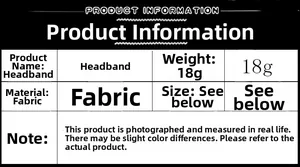 Detaillierte Produktspezifikationstabelle für Weihnachts-Rentier-Haarreif mit Materialinfos
